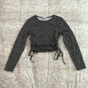 Black and white cheetah cinch long sleeve